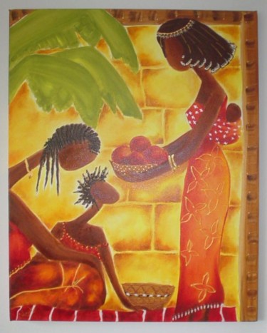 Painting titled "folayan" by Sandrine Sàn, Original Artwork