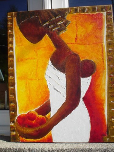 Painting titled "chausiku" by Sandrine Sàn, Original Artwork