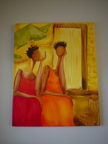 Painting titled "meyya" by Sandrine Sàn, Original Artwork