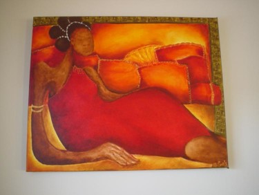 Painting titled "guimbya" by Sandrine Sàn, Original Artwork