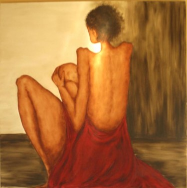 Painting titled "devotion" by Sandrine Sàn, Original Artwork