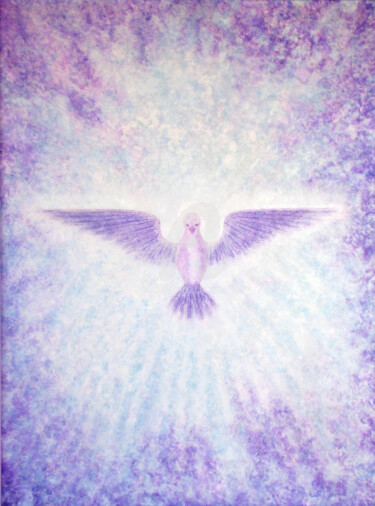 绘画 标题为“HOLY SPIRIT 3” 由Sandrine Auriac, 原创艺术品, 油