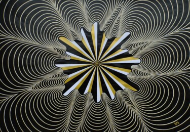 Malerei mit dem Titel "YOKO" von Sandrine Coquelle, Original-Kunstwerk, Acryl
