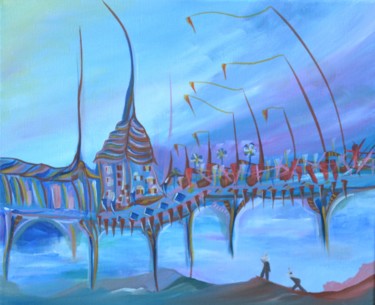 Peinture intitulée "Les pêcheurs du ven…" par Sandrine Damour, Œuvre d'art originale, Acrylique