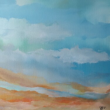 Painting titled "Attrape les nuages" by Sandrine Damour, Original Artwork, Acrylic