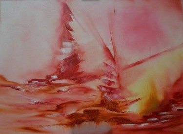 Painting titled "Toutes voiles dehors" by Sandrine Damour, Original Artwork