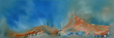 Painting titled "Montagne au Cap Bre…" by Sandrine Damour, Original Artwork