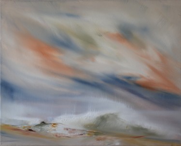 Peinture intitulée "Tempête de sable" par Sandrine Damour, Œuvre d'art originale, Huile