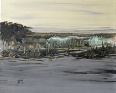 Painting titled "La mangrove." by Sandrine Damour, Original Artwork