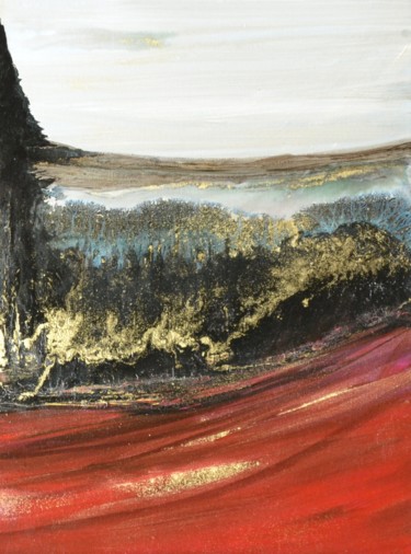 Peinture intitulée "La forêt enchantée." par Sandrine Damour, Œuvre d'art originale
