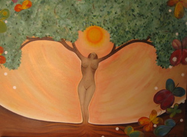 Painting titled "liberation.jpg" by Sandrine Picard, Original Artwork, Oil