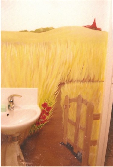 Schilderij getiteld "WC" door Sandrine Proserpine, Origineel Kunstwerk