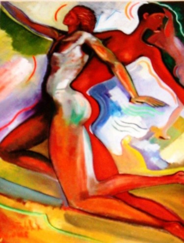 Pittura intitolato "Two very dancers." da Sandro Sabatini, Opera d'arte originale