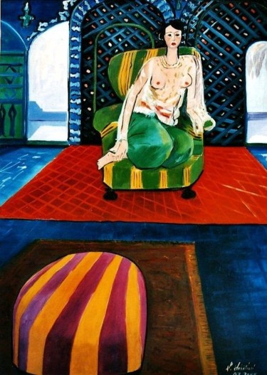 Malerei mit dem Titel "modifing matisse in…" von Sandro Sabatini, Original-Kunstwerk, Öl