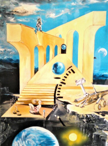 Pintura intitulada "Mars" por Sandro, Obras de arte originais, Óleo