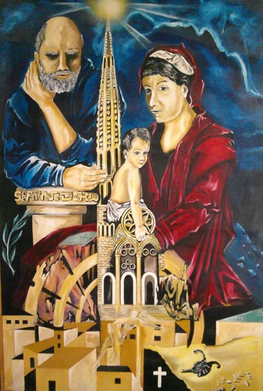 Malerei mit dem Titel "Croissance" von Sandro, Original-Kunstwerk, Öl