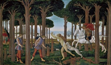 绘画 标题为“L'histoire de Nasta…” 由Sandro Botticelli, 原创艺术品, 油