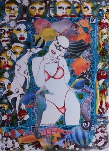 Peinture intitulée "Girls 7" par Sandro Brito (Sanarts), Œuvre d'art originale, Acrylique