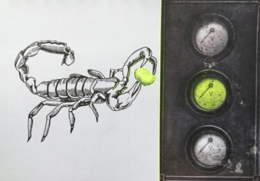 Malerei mit dem Titel "scorpion" von Sandro Brito (Sanarts), Original-Kunstwerk, Marker