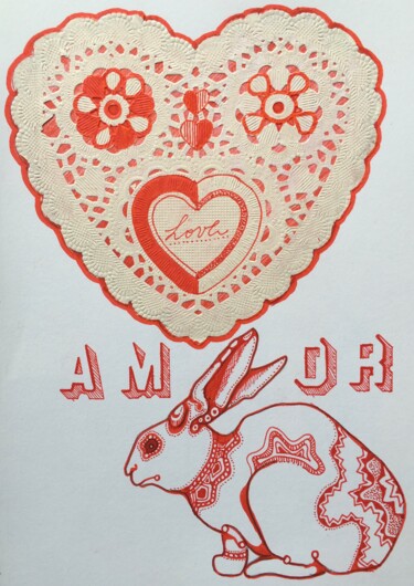Desenho intitulada "Amor" por Sandro Brito (Sanarts), Obras de arte originais, Marcador