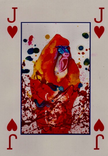 Pittura intitolato "Jack of Hearts" da Sandro Brito (Sanarts), Opera d'arte originale, Acquarello
