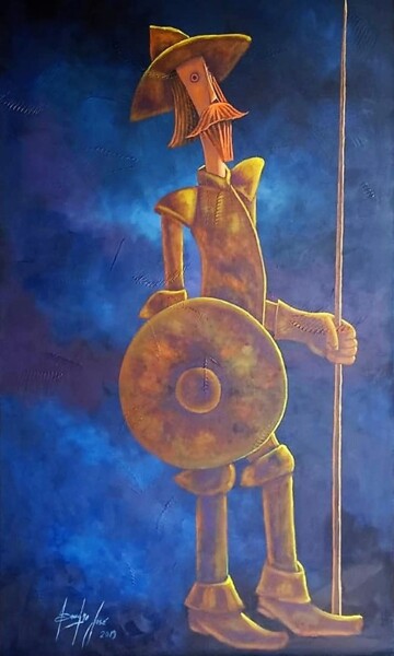 Ζωγραφική με τίτλο "Dom Quixote II" από Sandro José, Αυθεντικά έργα τέχνης, Ακρυλικό