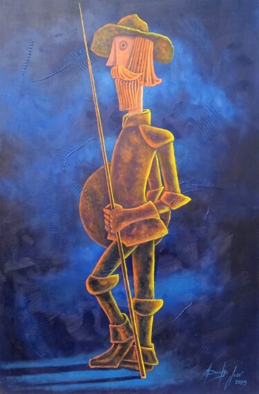 Peinture intitulée "Dom Quixote" par Sandro José, Œuvre d'art originale, Acrylique