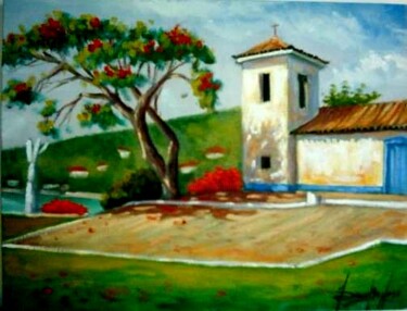 Pintura intitulada "Igreja de Búzios" por Sandro José Da Silva, Obras de arte originais