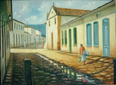 Pintura intitulada "DOMINGO EM PARATY" por Sandro José Da Silva, Obras de arte originais