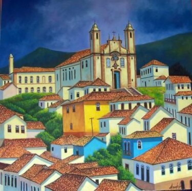 Pintura intitulada "OURO PRETO" por Sandro José Da Silva, Obras de arte originais, Óleo