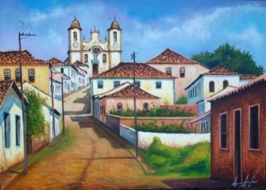 Pintura intitulada "RUA DE TIRADENTES" por Sandro José Da Silva, Obras de arte originais