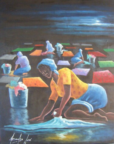 Pintura intitulada "Lavadeiras" por Sandro José Da Silva, Obras de arte originais