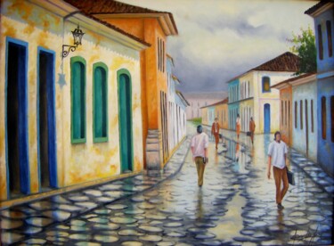 Painting titled "Depois da chuva" by Sandro José Da Silva, Original Artwork, Oil