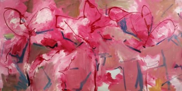 Painting titled "Flores ( flowers )" by Sandro Maciel, Original Artwork, Acrylic