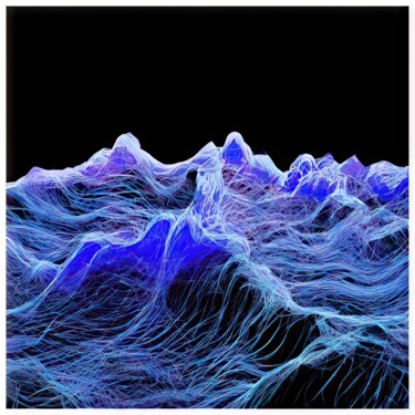 Digital Arts titled "Waves #3197" by Sandro, Original Artwork, Digital Painting