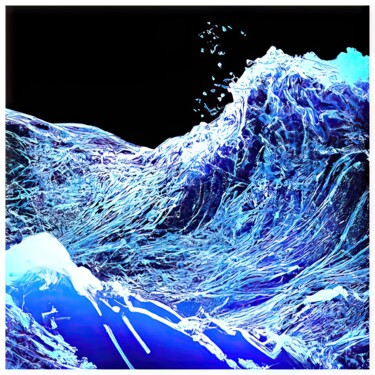 Arts numériques intitulée "Waves #4321" par Sandro, Œuvre d'art originale, Peinture numérique