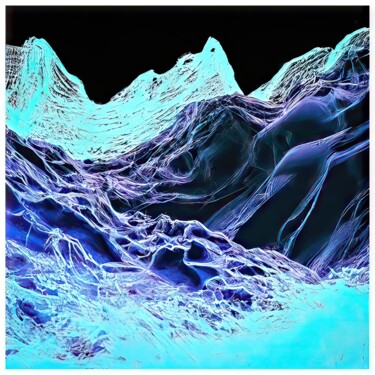 Цифровое искусство под названием "Waves #5567" - Sandro, Подлинное произведение искусства, Цифровая живопись