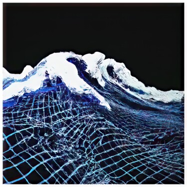 Digital Arts titled "Waves #9864" by Sandro, Original Artwork, Digital Painting