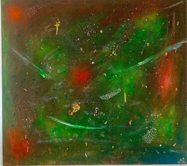 Painting titled "Hubble" by Sandy Madar, Original Artwork, Acrylic