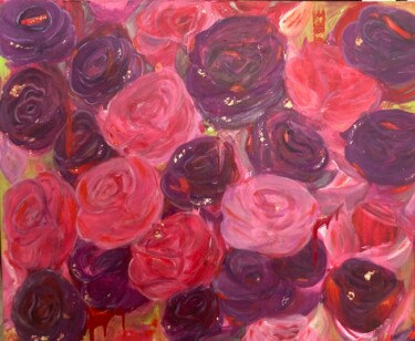 Peinture intitulée "Bloodies Flowers" par Sandy Madar, Œuvre d'art originale, Acrylique