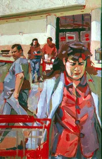 Painting titled "Retail Series #1" by Sandy Parsons, Original Artwork