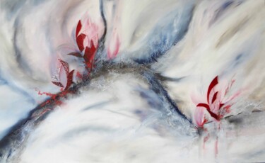 Malarstwo zatytułowany „Les cinq Magnolias” autorstwa Sange, Oryginalna praca, Olej