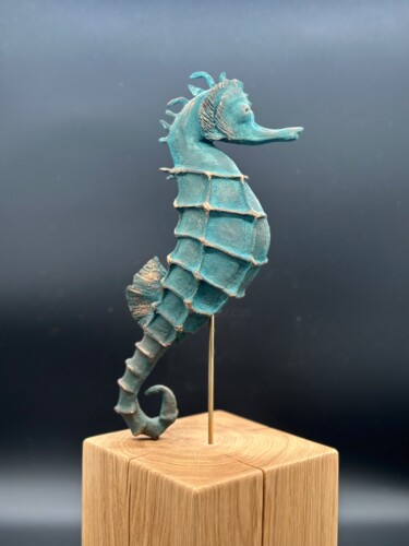 Sculpture intitulée "Hippocampe #1" par Sange, Œuvre d'art originale, Argile