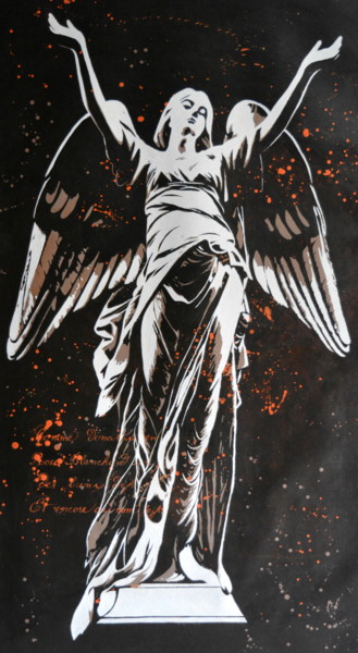 Painting titled "Guardian Angel" by Sangeeta Jaiswal, Original Artwork, Acrylic