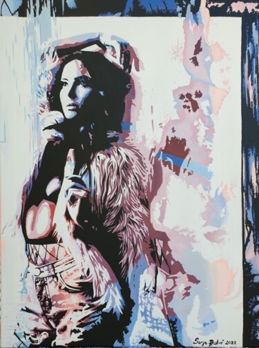Картина под названием "Avid" - Sanja Dakic, Подлинное произведение искусства, Акрил Установлен на Деревянная рама для носилок