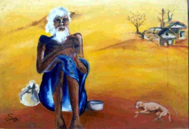 Painting titled "BREAD AND BUTTER" by Savita Singh Bhadouria, Original Artwork