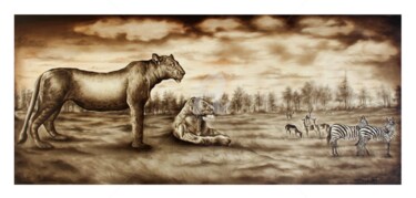 Peinture intitulée "To The Horizon" par Sanjay Gogs, Œuvre d'art originale, Huile