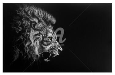 "Lion" başlıklı Tablo Sanjay Gogs tarafından, Orijinal sanat, Petrol