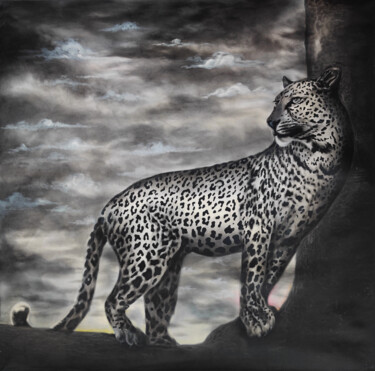 Peinture intitulée "Leopard Series 5" par Sanjay P, Œuvre d'art originale, Acrylique
