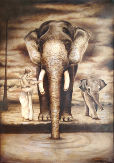Peinture intitulée "Anuvrat" par Sanjay P, Œuvre d'art originale, Acrylique